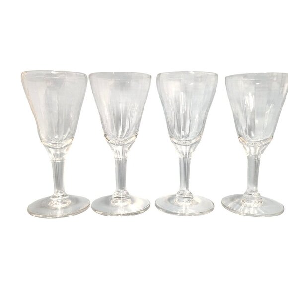 Vintage Crystal Liqueur Glasses Set of 4 Cordial Liqueur 3.5 inches tall Barware - Picture 4 of 10